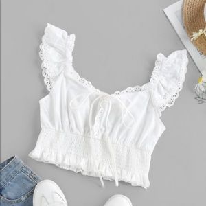 Milkmaid style cropped top